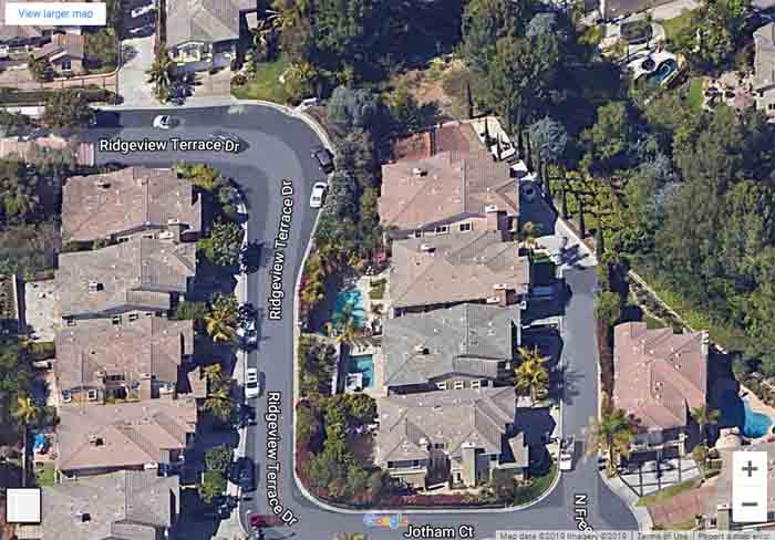 A satellite image of Claudia Valdez house.
